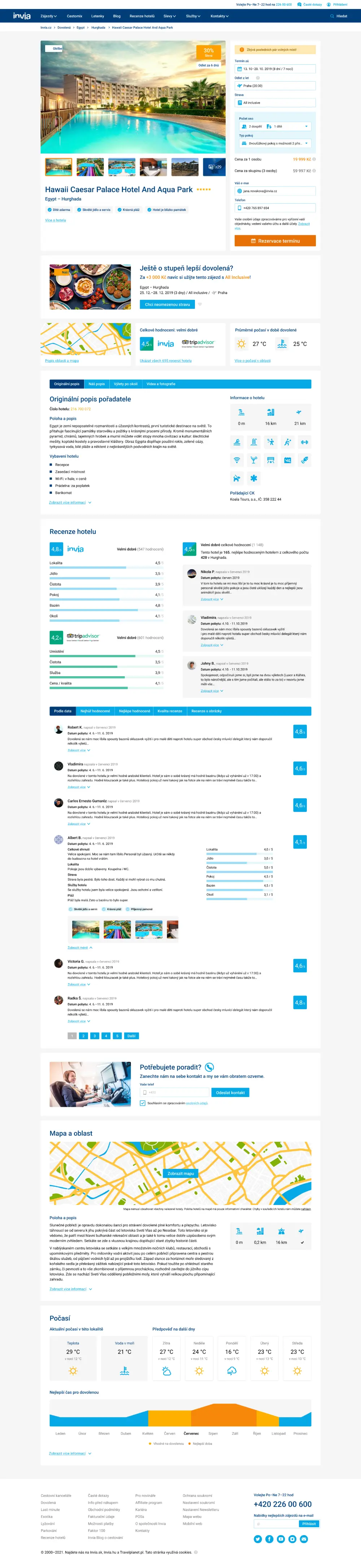 Tour detail, finální UI