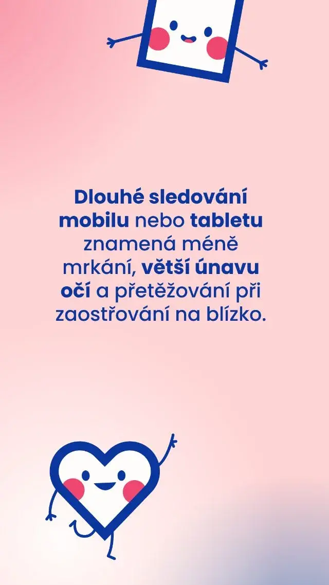 Dlouhé sledování mobilu nebo tabletu znamená méně mrkání a větší únavu očí